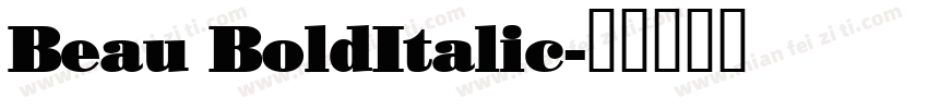 Beau BoldItalic字体转换